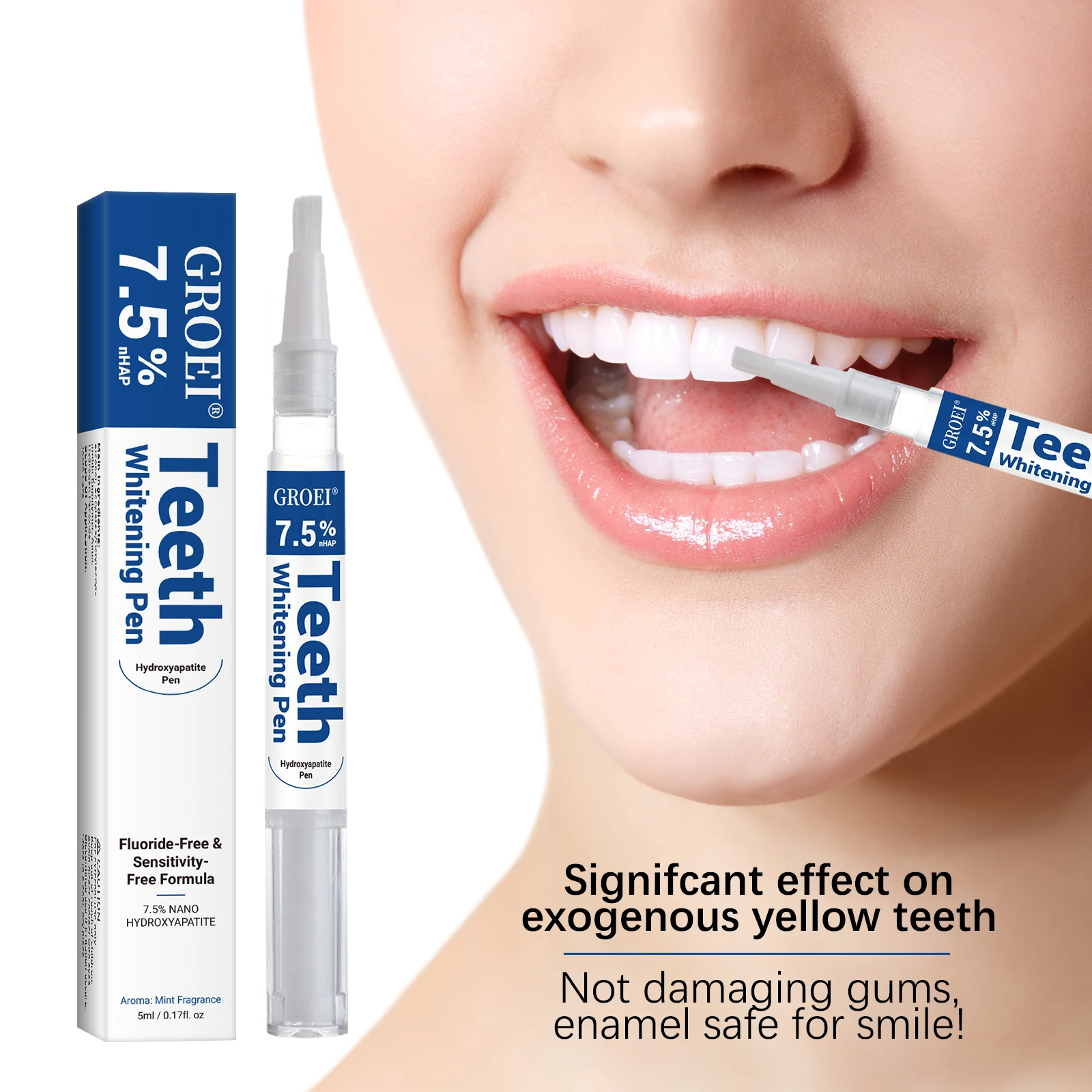 Teeth Whitening Gel Pen - Hydroxyapatite Tand Whitening Pen Oogverblindende Witte