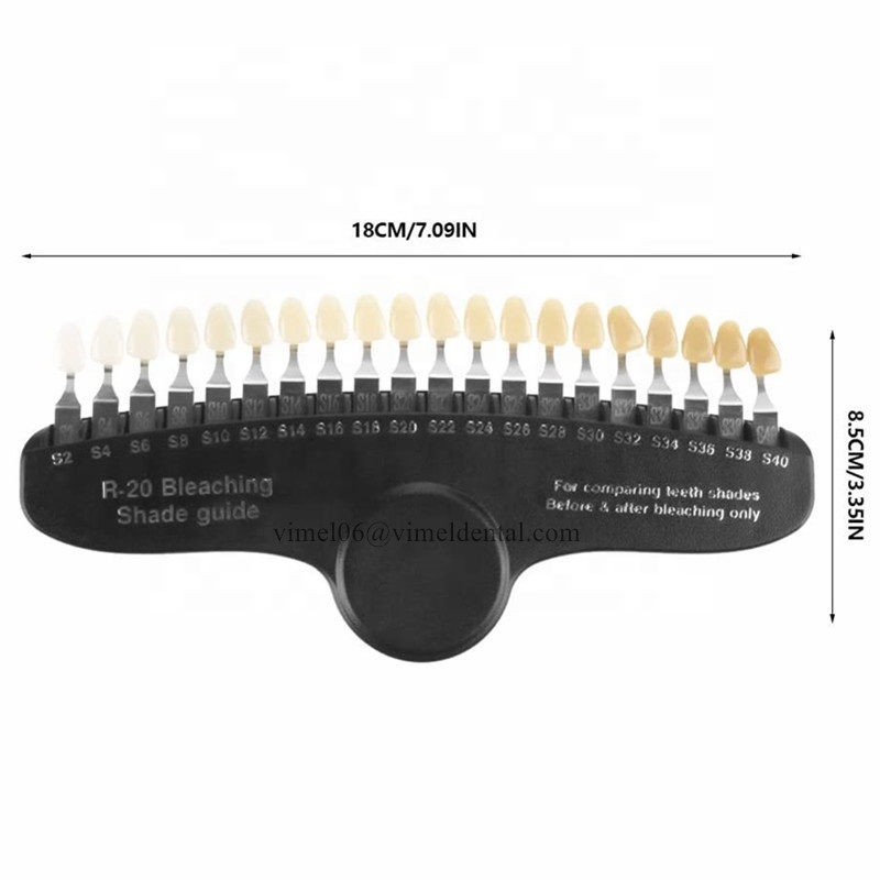 Teeth Whitening Before And After - 3D Tandkleursgids Porselein 20 Kleuren Wit