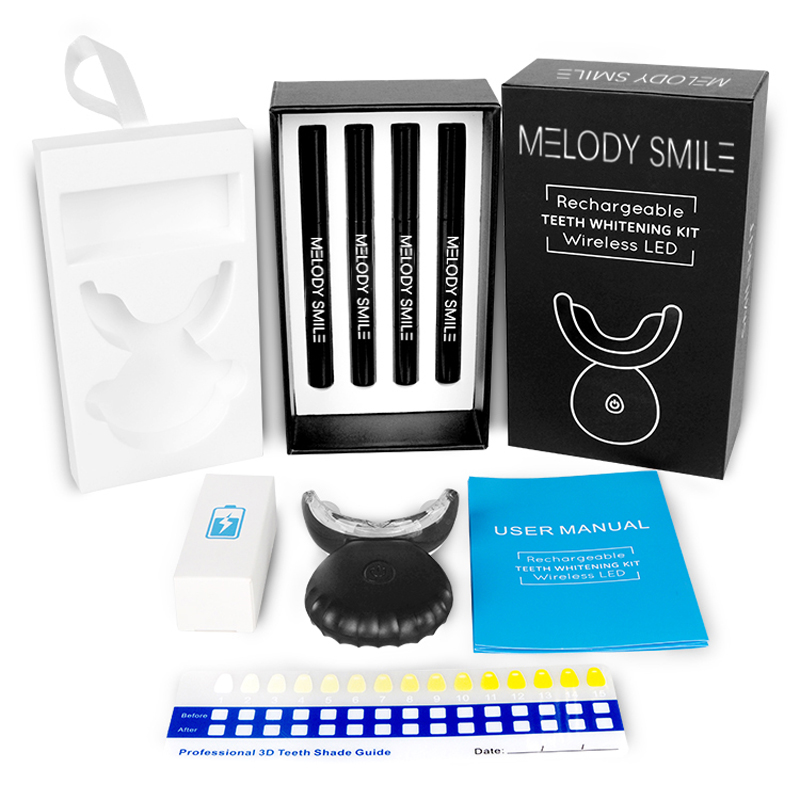 Teeth Whitening Logo - Draadloze Blauw Licht LED Tandbleekset Thuislamp