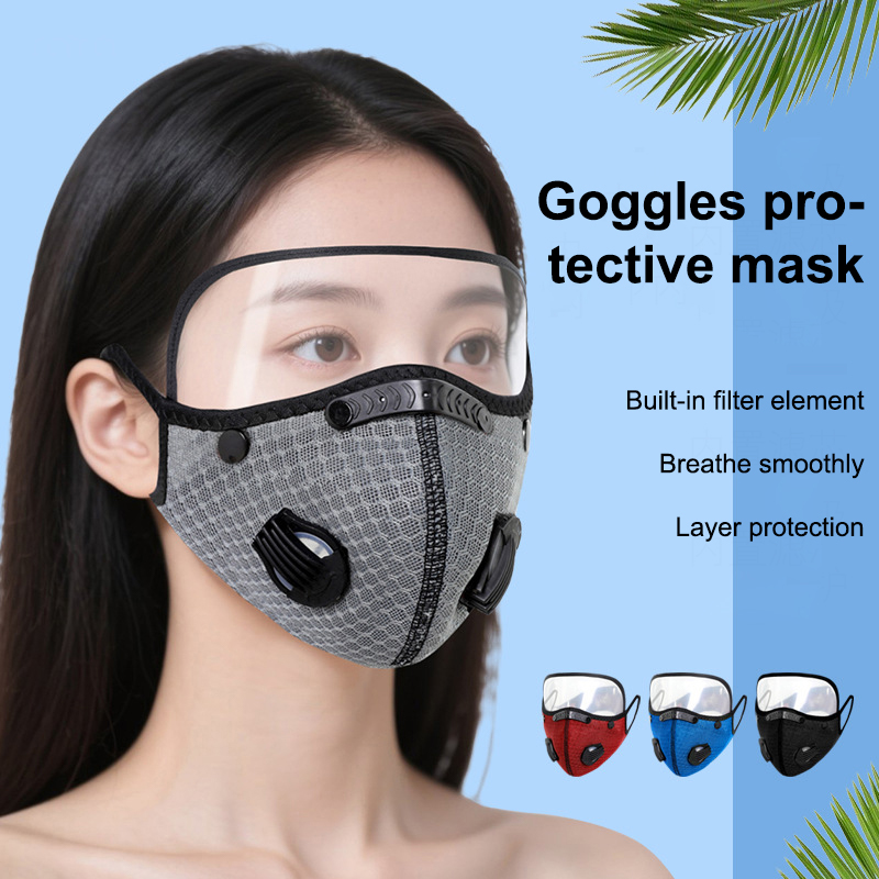 Teeth Whitening Mask - Nieuw fietsgezichtsmasker met filterbril Stofmasker Sport