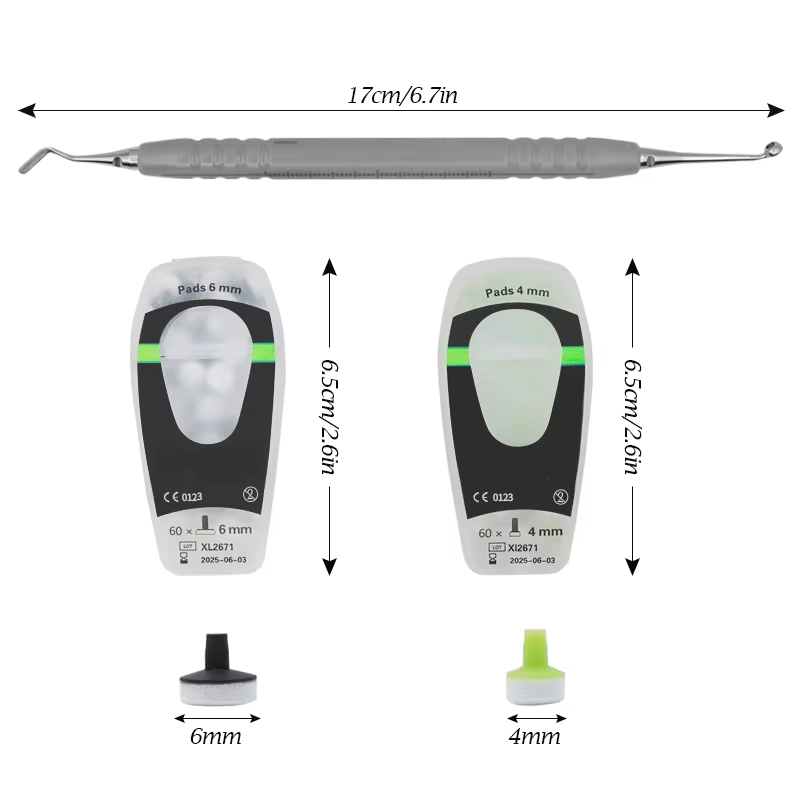 Teeth Whitening Vape - Tandheelkundige composietkit met schuimkussen Vormgereedschap Handvatspatel