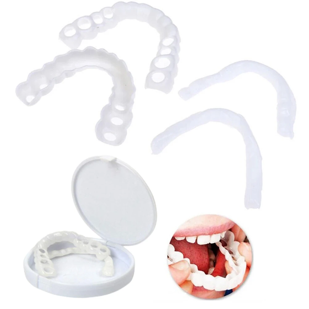 Teeth Whitening Mask - 2 Paar Kunstgebittanden Kunstgebit Zorg Whitening