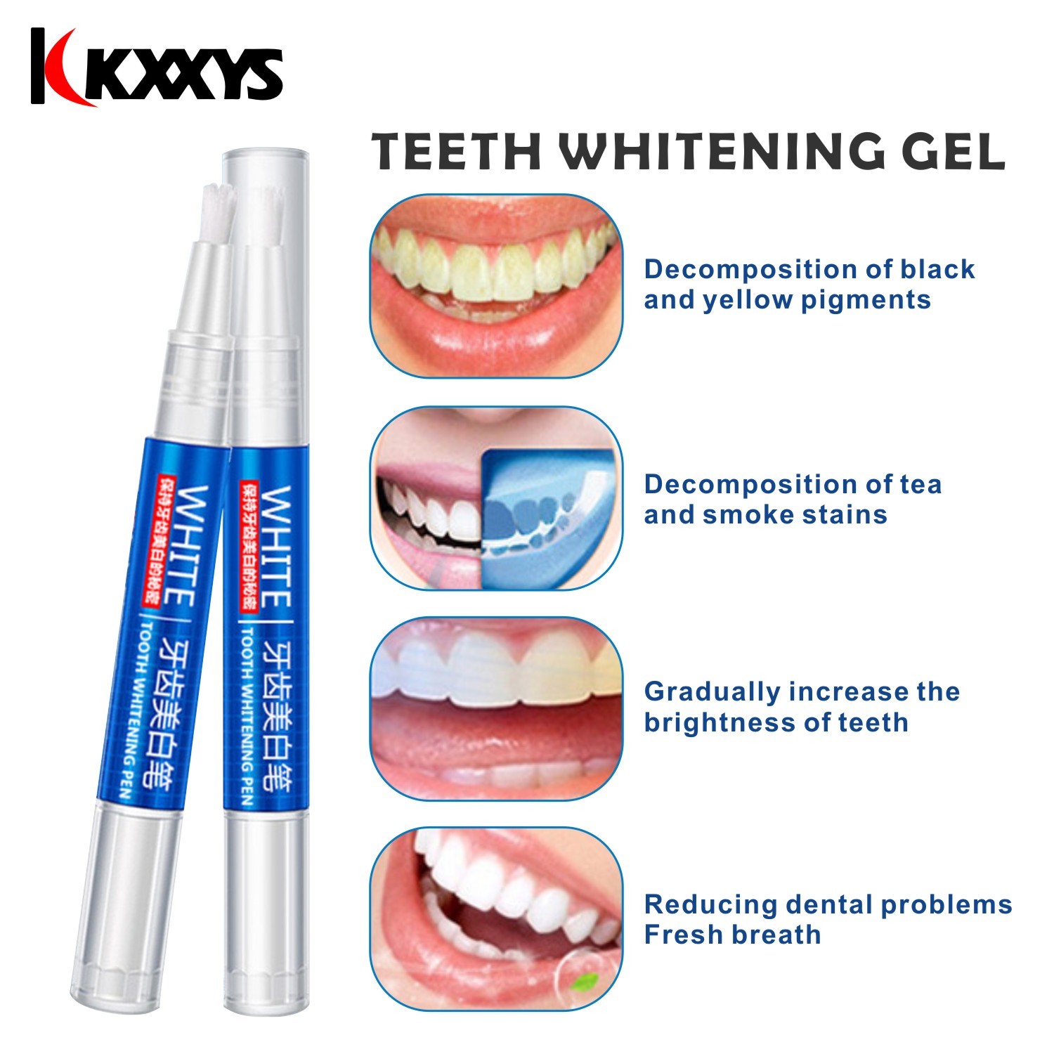 2 Stuks * 3Ml Populaire White  - Teeth Whitening Gel Pen recensie en prijs