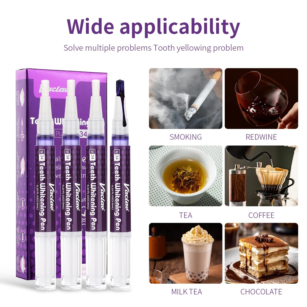 Vaclav V34 Paarse tandenbleekg - Teeth Whitening App recensie en prijs